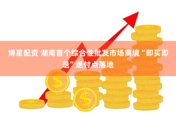 博星配资 湖南首个综合性批发市场离境“即买即退”退付点落地