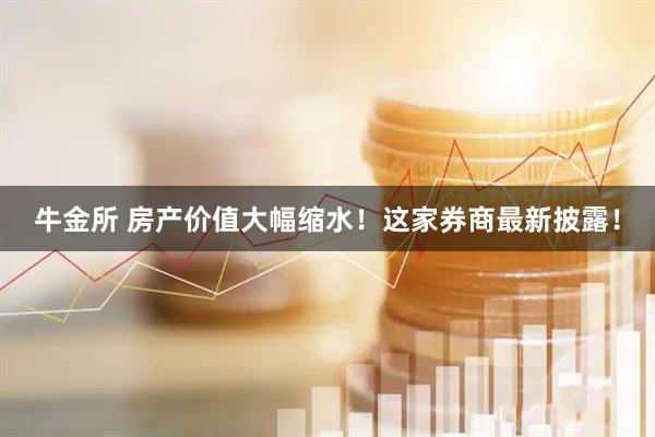 牛金所 房产价值大幅缩水！这家券商最新披露！